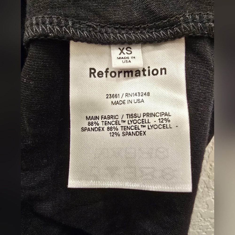 Reformation Leana Top black Size XS NWT - Picture 7 of 7